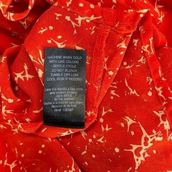 Patterson J and Kincaid Originals Red Blouse Size XS - Picture 5 of 5